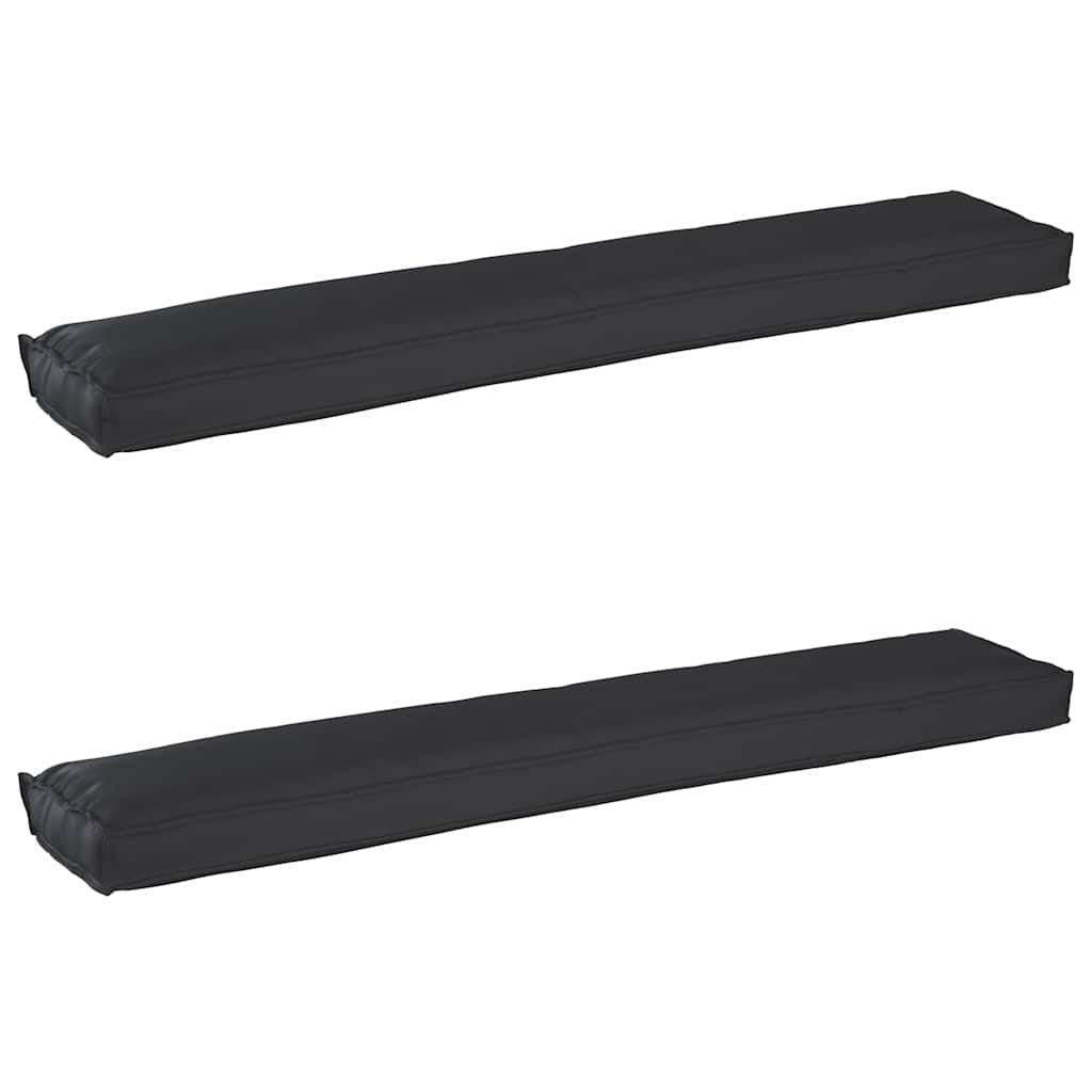 Pallkuddset 2 st Oxford Tyg Svart 200 x 40 x 8 cm