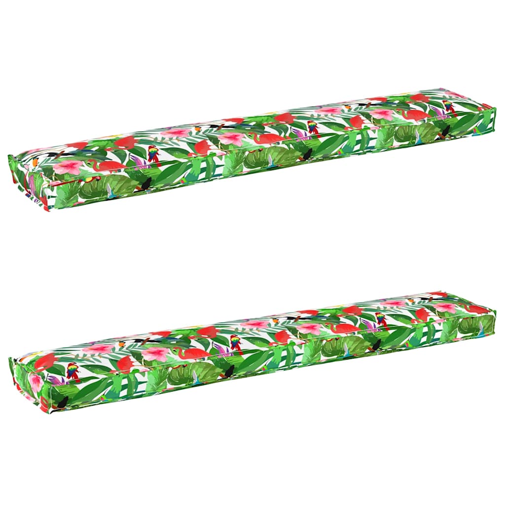 Pallkuddset 2 st Oxford Tyg Tropisk djungel 200 x 40 x 8 cm