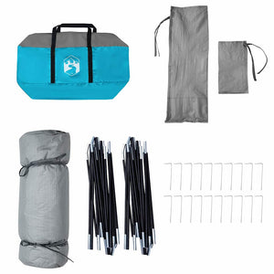 Innertält med tak med lagring Blå 520 x 520 x 190 cm taffeta