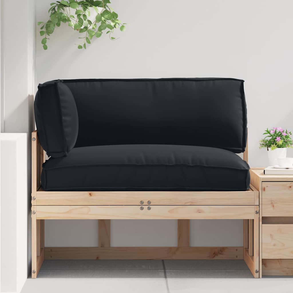 Pallkuddset Oxford Tyg Svart 120 x 80 x 52 cm