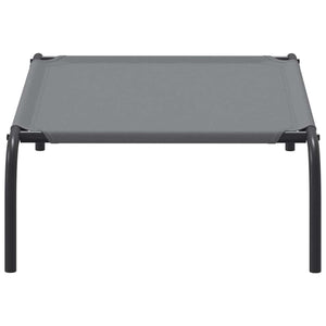 Förhöjd hundsäng grå 90x50x20 cm oxfordtyg och stål