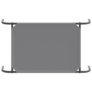 Förhöjd hundsäng grå 90x50x20 cm oxfordtyg och stål