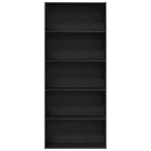 Bokhylla svart ek 80x30x189 cm konstruerat trä