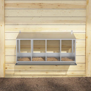 Kycklingholk med 4 fack galvaniserad silvermetall