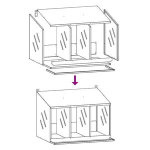 Kycklingholk med 3 fack olivgrön metall