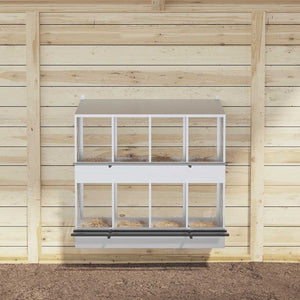 Kycklingholk med 8 fack galvaniserad silvermetall