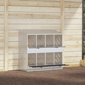 Kycklingholk med 8 fack galvaniserad silvermetall