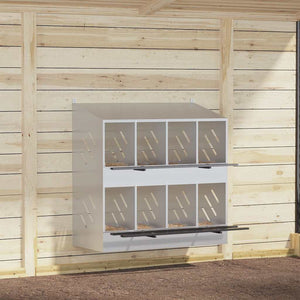 Kycklingholk med 8 fack galvaniserad silvermetall