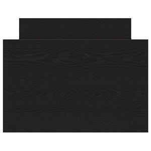 Sängram med låda Svart Ek 193 x 78 x 50 cm Konstruerat trä