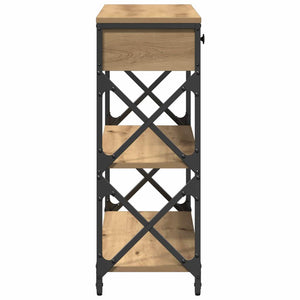 Konsol Bord med låda med hylla artisan ek 75 x 28 x 75 cm