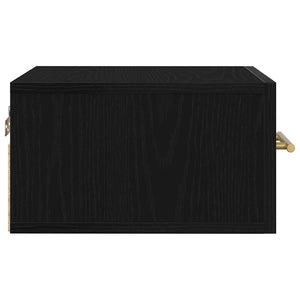 Nattduksbord 2 pcs Svart Ek 35 x 35 x 20 cm Konstruerat trä