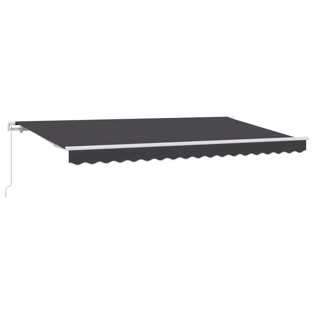 Utfällbar markis Antracit 350 x 200 cm tyg