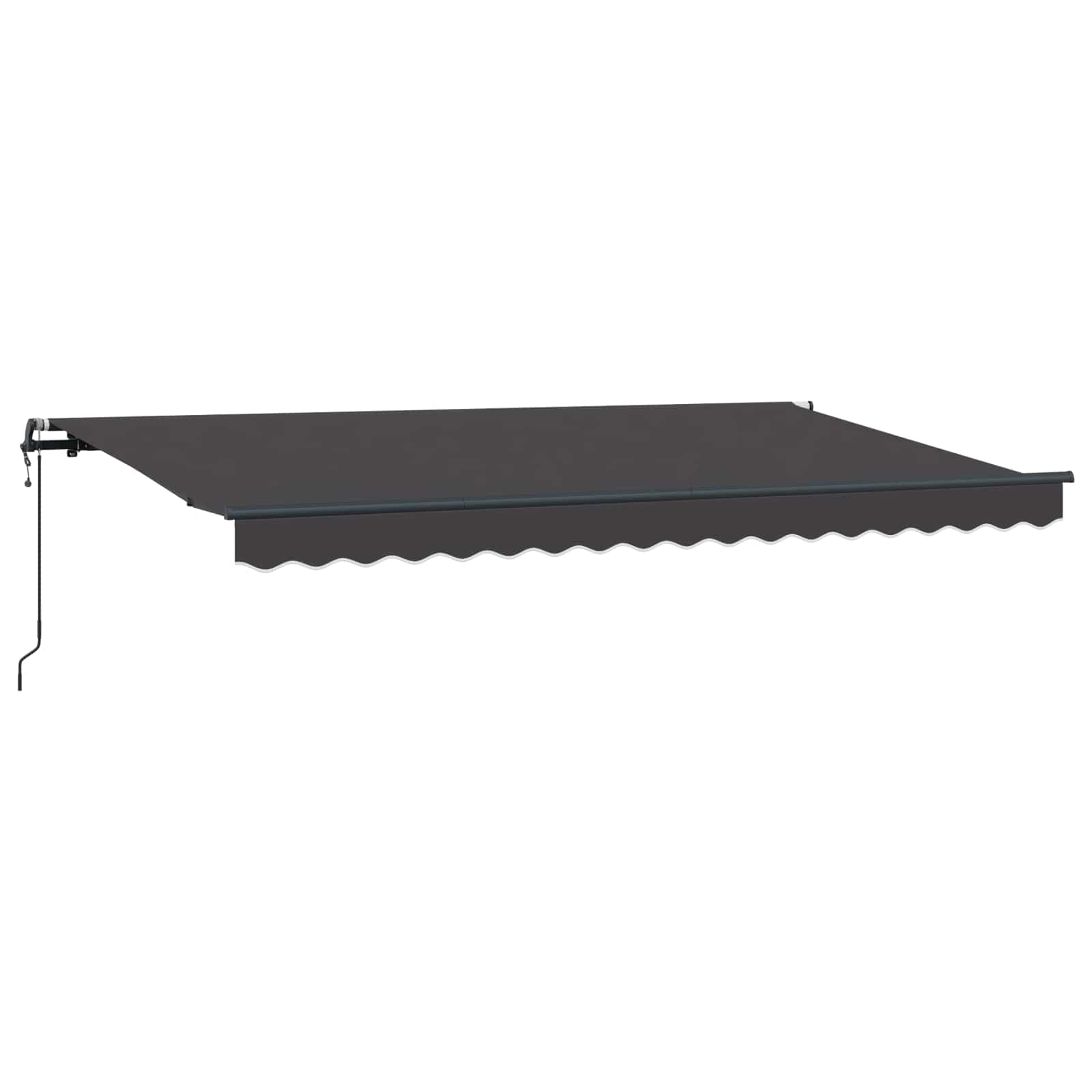 Utfällbar markis Antracit 350 x 200 cm tyg