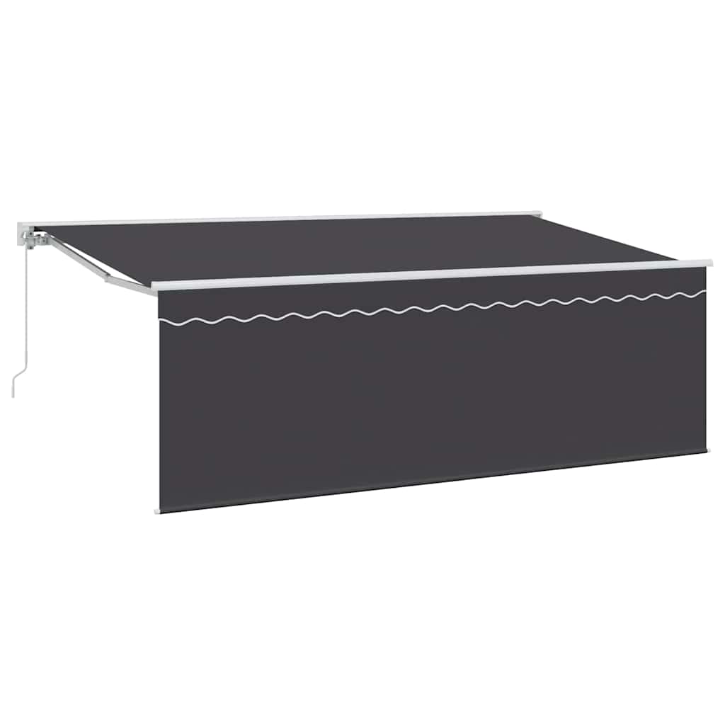 Utfällbar markis Kräm 350 x 200 cm Polyester och aluminium