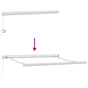 Utfällbar markis Flerfärgsdesign 300 x 250 cm Tyg och Metall