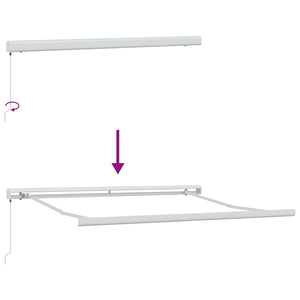 Utfällbar markis Svart 300 x 250 cm Tyg och Metall