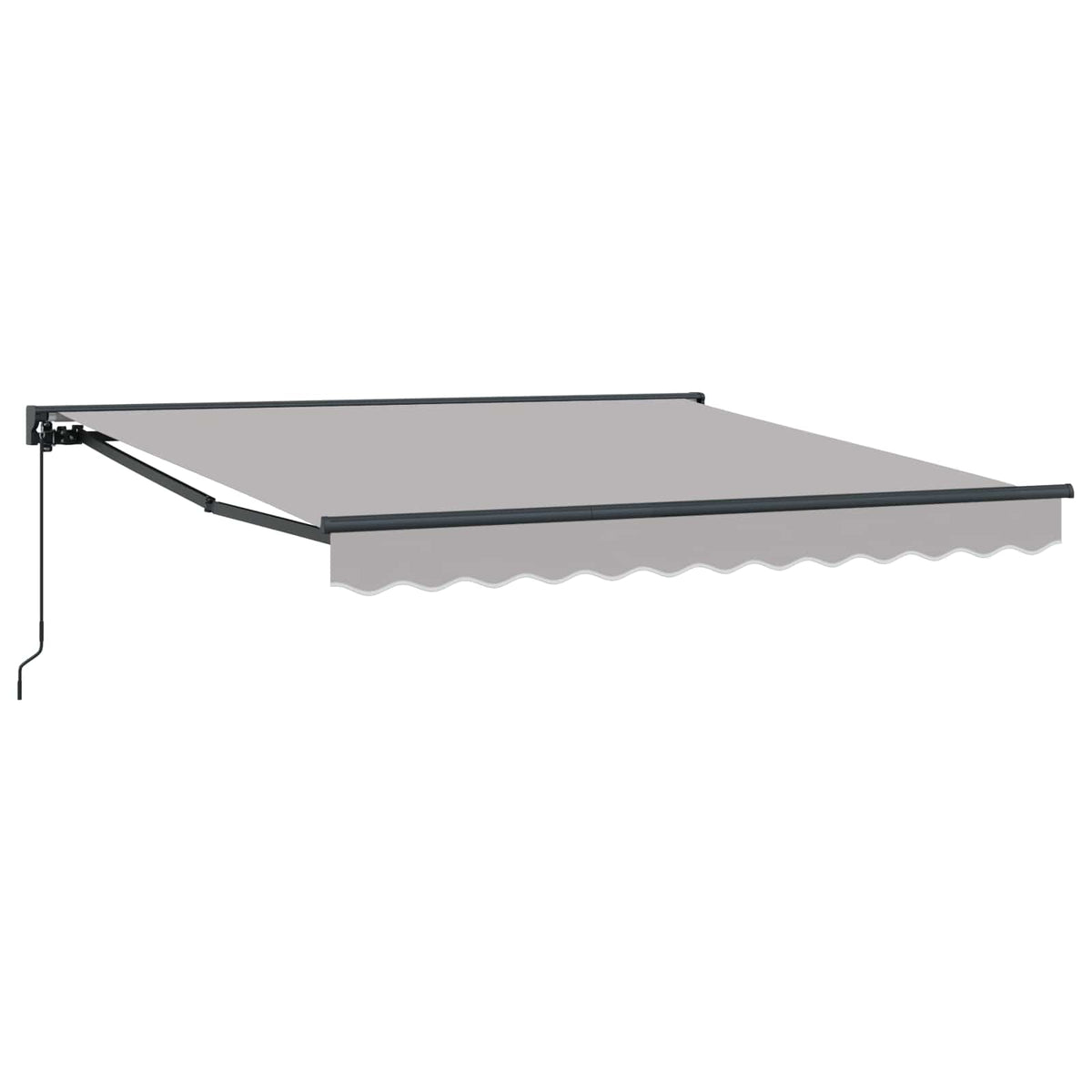 Markisram Ljusgrå 350 x 250 cm Polyester med PU-beläggning