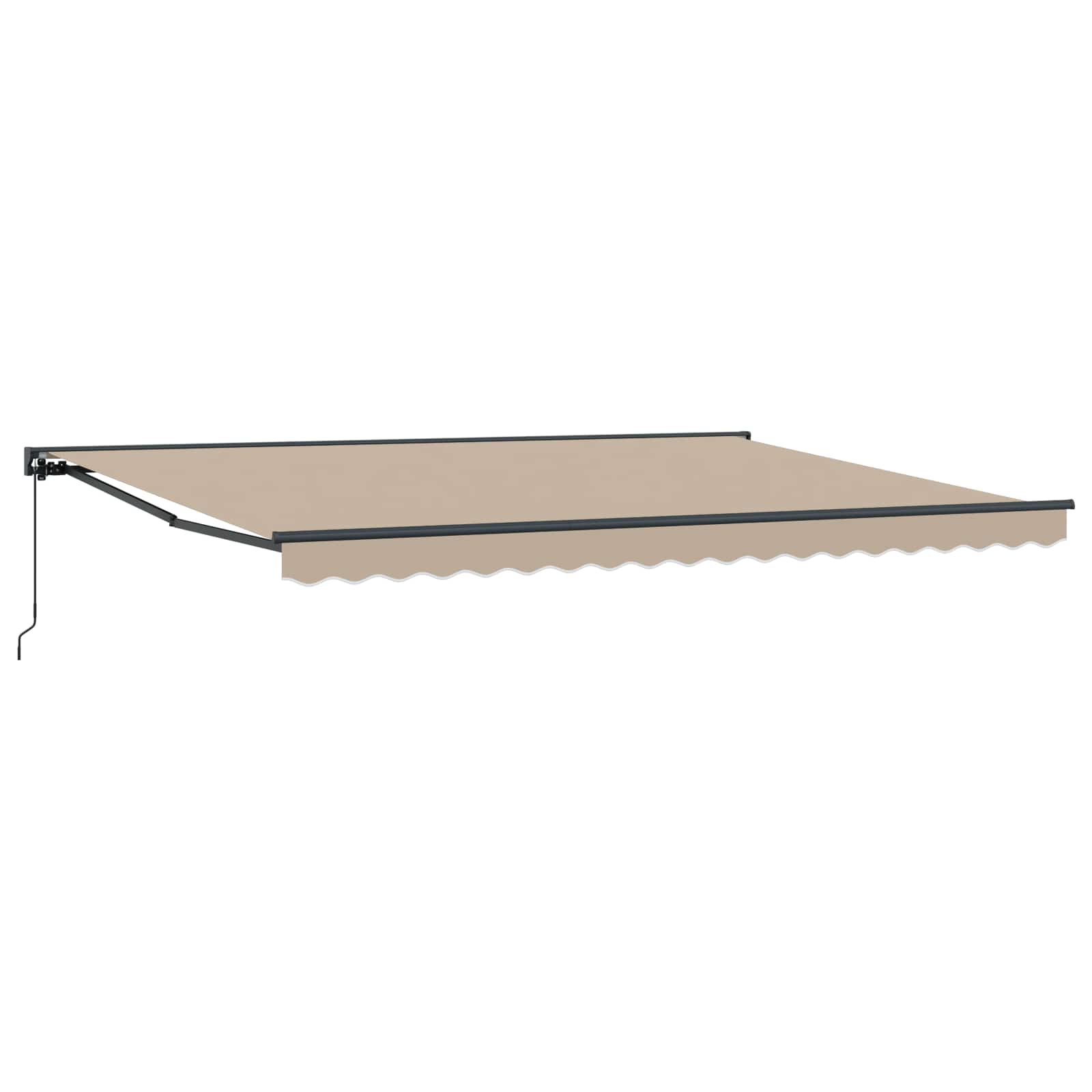 Markisram Beige 450 × 300 cm Polyester med PU-beläggning