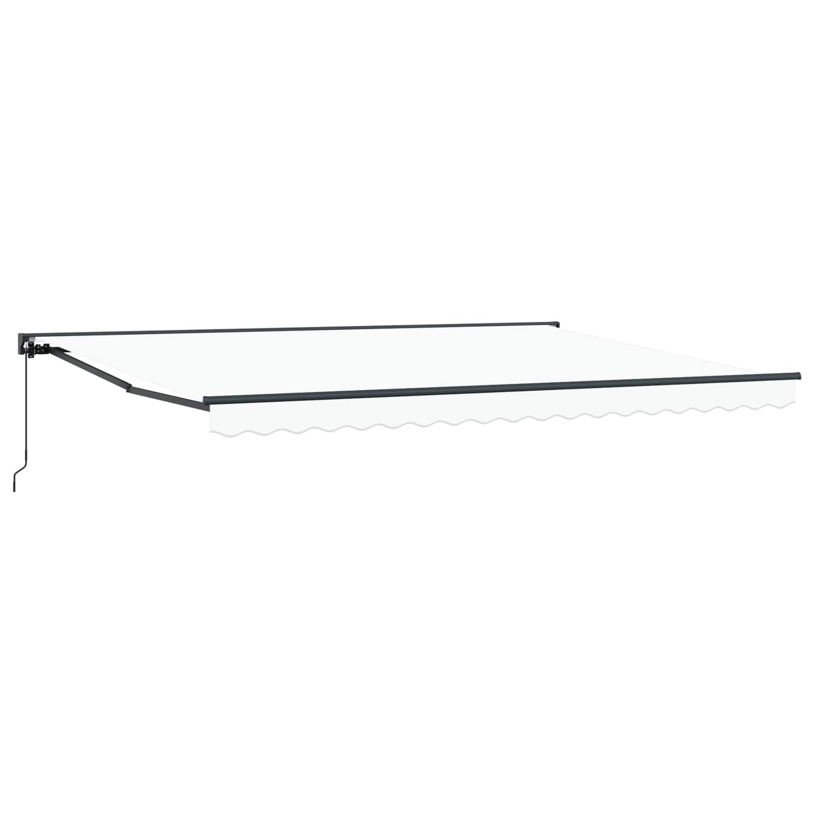 Markisram Vit 450 × 300 cm Polyester med PU-beläggning