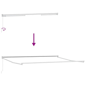 Utfällbar markis Flerfärgsdesign 500 × 300 cm