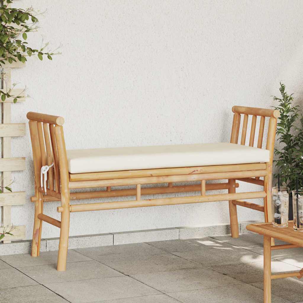 Trädgårdsbänk 2 -Seater 110 x 38 x 65cm Bambu Brun Rektangulär