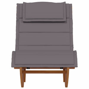 Solstol med kudde 2-person 2 pcs Brun Massivt Akaciaträ