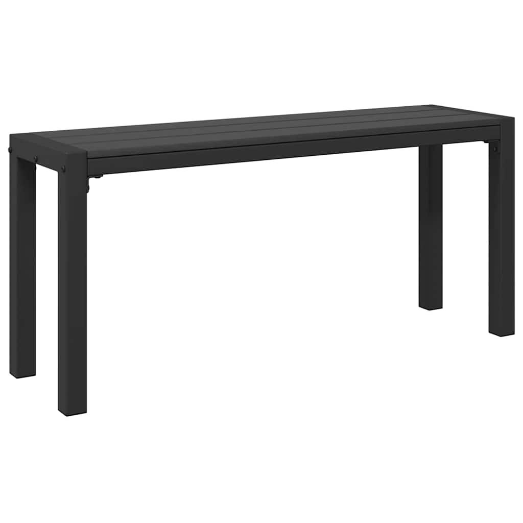 Trädgårdsbänk Svart 100 x 28 x 45cm Stål