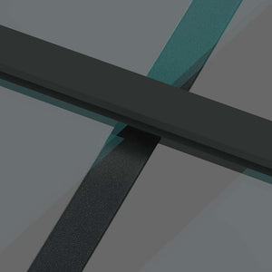 Skjutdörr med beslagset härdat glas och aluminium 76x205 cm