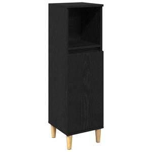 Badrumsmöbelset 3 pcs Svart 60 x 30 x 60 cm Konstruerat trä