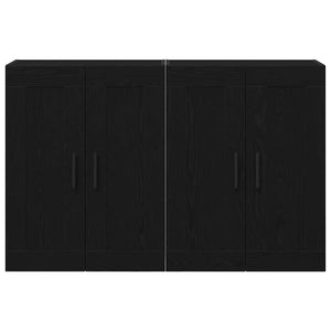 Väggmonterat skåp 2 pcs Gammalt trä 69,5 x 34 x 90 cm