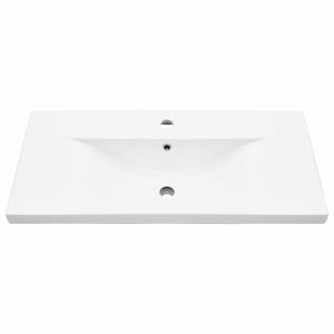 Badrumsskåp med låda Svart Ek 80 x 38,5 x 46 cm Konstruerat trä