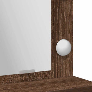 Smyckebord med hylla Brun Ek 75,5 x 41 x 135 cm Konstruerat trä