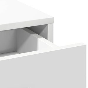 Smyckebord med låda Vit 100 x 41 x 140 cm Konstruerat trä