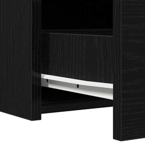 Smyckebord med låda Svart 60 x 40 x 70 cm Konstruerat trä