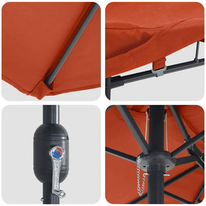 Trädgårdsparasol Terracotta 385 x 209 x 244 cm