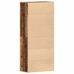 Skoskåp med hylla Gammalt trä 80 x 39 x 178 cm Konstruerat trä