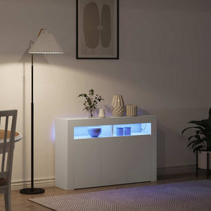 Sideboard Vit 116 x 30 x 75 cm Konstruerat trä