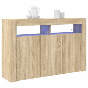 Sideboard Sonoma-ek 116 x 30 x 75 cm Konstruerat trä