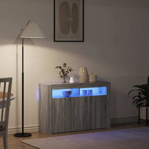 Sideboard Grå Sonoma 116 x 30 x 75 cm Konstruerat trä