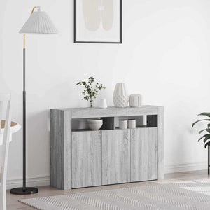 Sideboard Grå Sonoma 116 x 30 x 75 cm Konstruerat trä