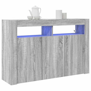 Sideboard Grå Sonoma 116 x 30 x 75 cm Konstruerat trä