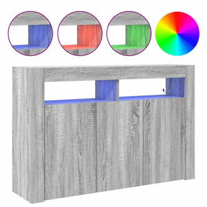 Sideboard Grå Sonoma 116 x 30 x 75 cm Konstruerat trä