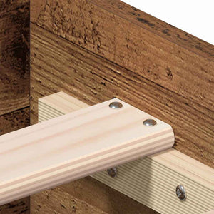 Sängram med låda Gammalt trä 135 x 190 cm Konstruerat trä