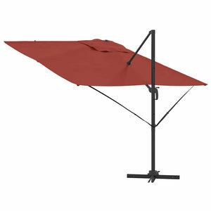 Roma Parasol Röd 286 x 284 x 265 cm Aluminium och Polyester