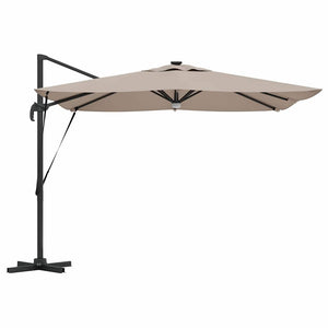 Roma Parasol Taupe 286 x 284 x 270 cm Aluminium och Polyester