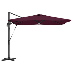 Roma Parasol Röd 286 x 284 x 270 cm Aluminium och Polyester