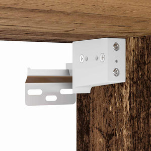 Badrumsmöbelset med hylla med dörr 2 pcs Brun Konstruerat trä