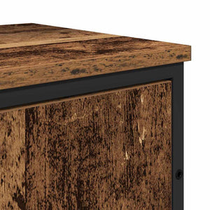 Badrumsmöbelset Väggmonterad 2 pcs Brun Konstruerat trä