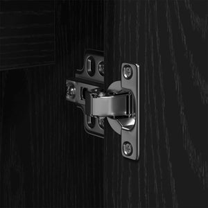 Badrumsmöbelset Väggmonterad 2 pcs Svart Konstruerat trä