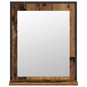 Badrumsmöbelset Väggmonterad 2 pcs Brun Konstruerat trä